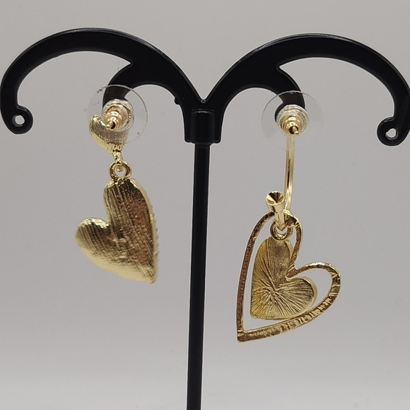 Mismatch marble heart earring set (NWOT) - Picture 2 of 7